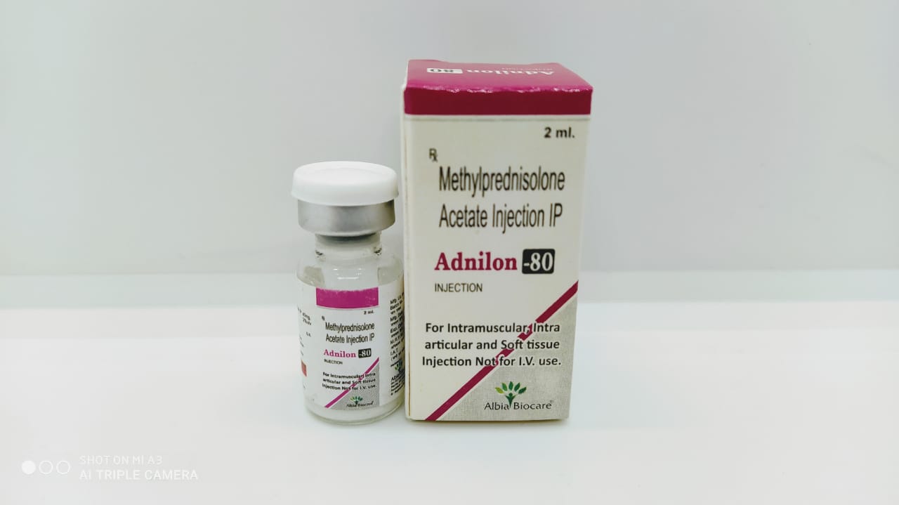 ADNILON-80  Inj | Methylprednisolone Sodium Succinate 80mg (in 2 ml.) 