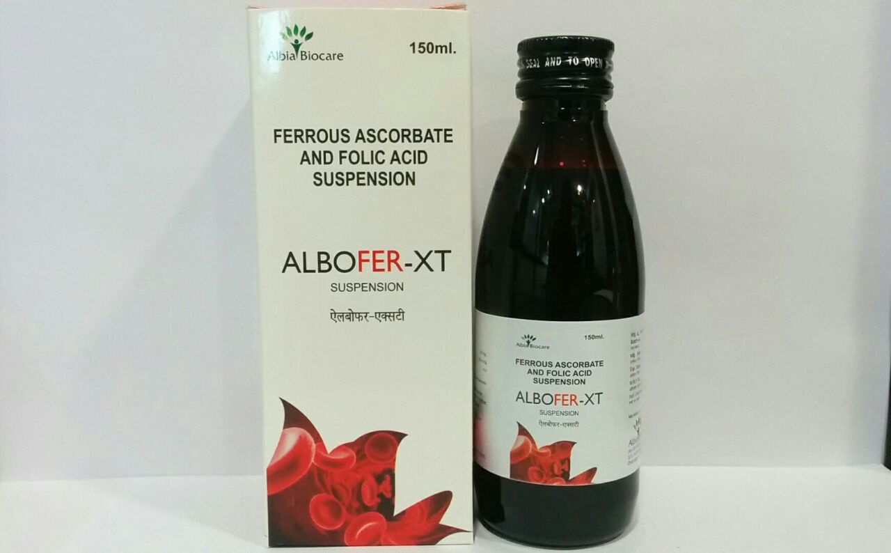 ALBOFER-XT SUSP(150 ml) | Ferrous Ascorbate 30mg + Folic Acid 550mcg (per 5 ml)