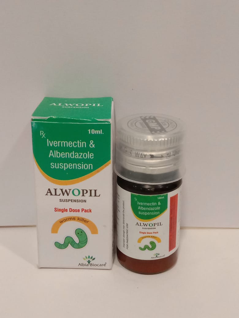 ALWOPIL Susp | Albendazole 200mg + Ivermectin 1.5mg (per 5 ml)