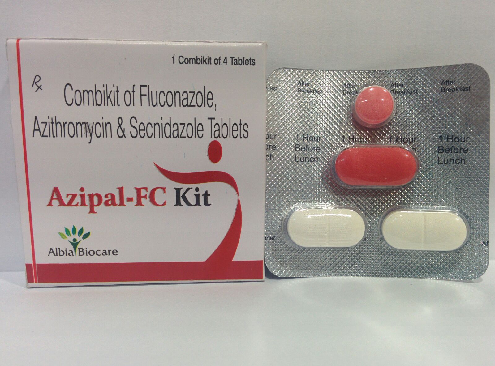 AZIPAL-FC KIT | Azithromycin 500mg (2 Tab) + Fluconazole 150 mg  (1 Tab) + Secnidazole (1 Tab)