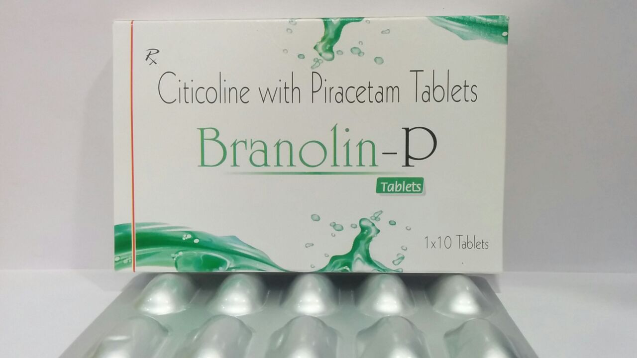 BRANOLIN-P TAB. | Citicoline 500mg + Piracetam 400mg (Alu-Alu) 