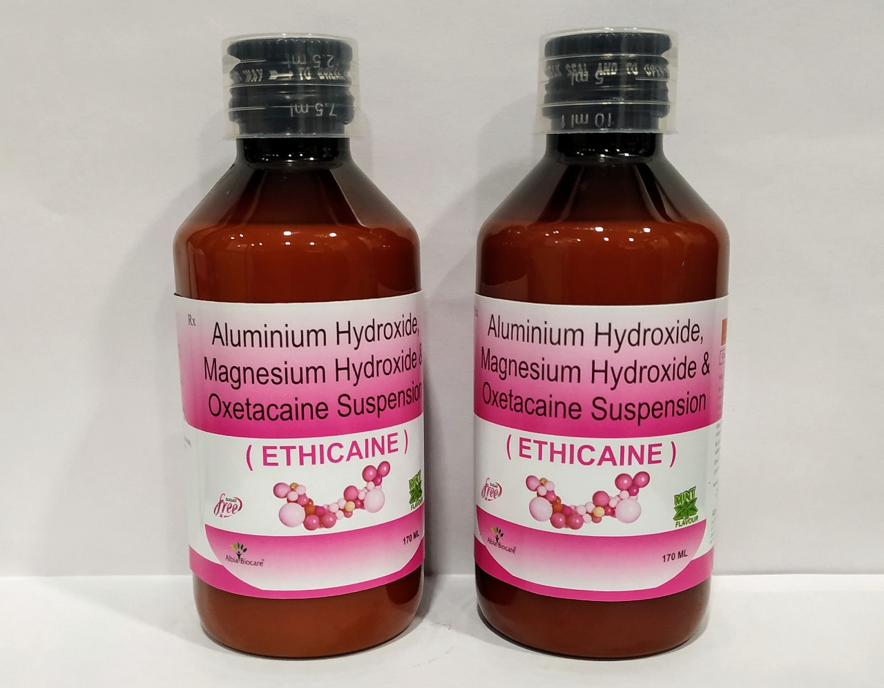ETHICAINE Susp | Aluminium Hydroxide 291 mg + Magnesium Hydroxide 98 mg + Oxetacaine 10mg (per 5ml) Sugar Free, Mint Flavour