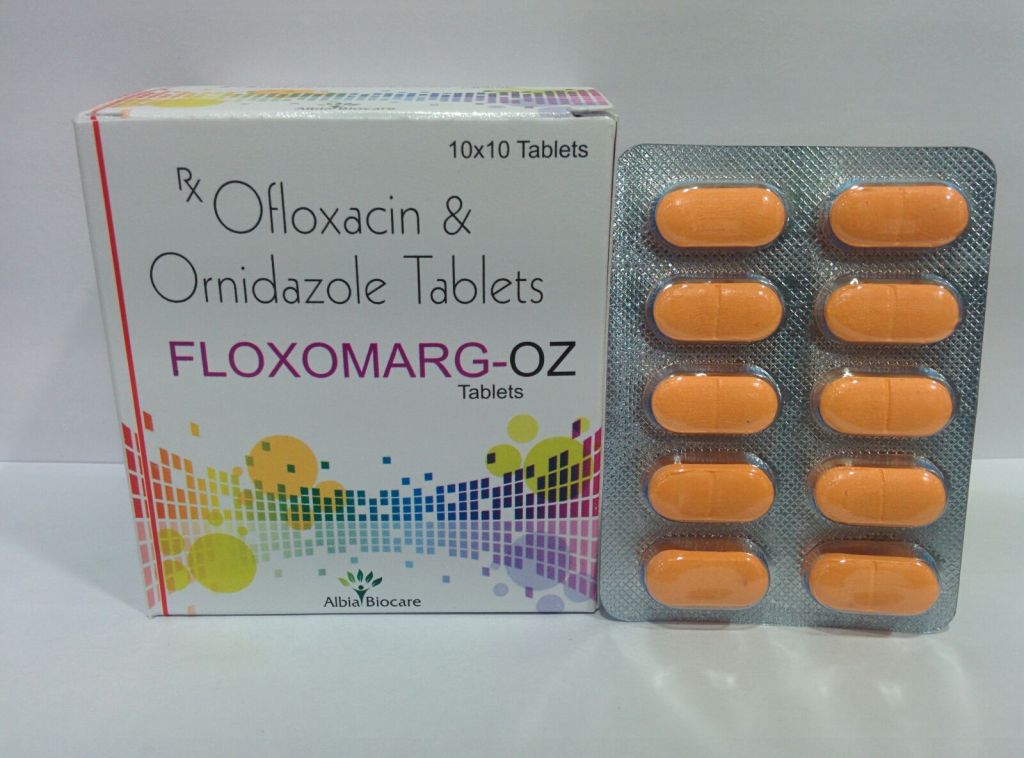 FLOXOMARG-OZ TAB. | Ofloxacin 200 mg + Ornidazole 500 mg
