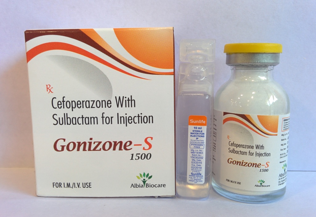 GONIZONE-S 1500 | Cefoperazone 1000 mg + Sulbactum 500 mg + WFI
