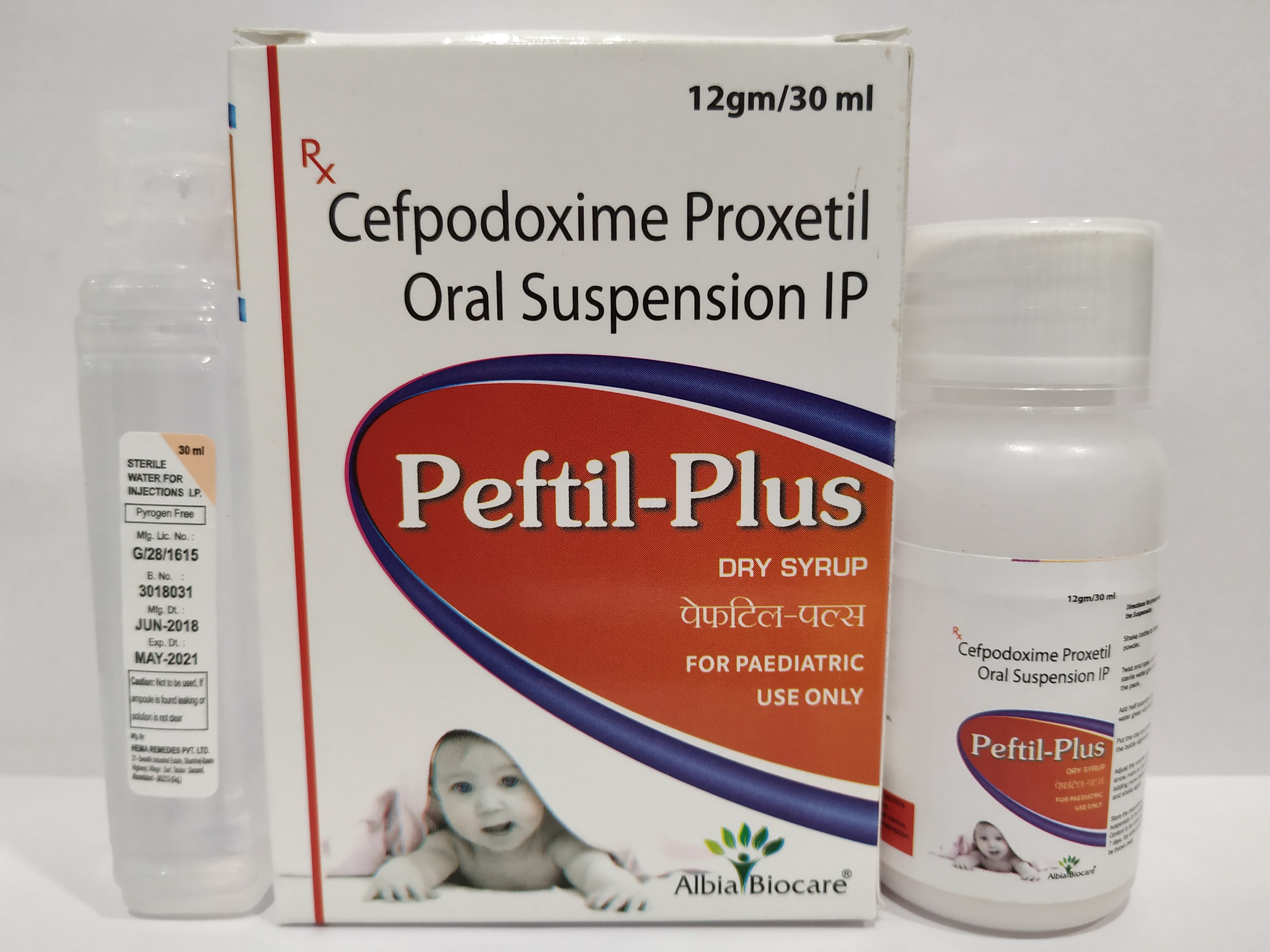 PEFTIL PLUS DRY SYRUP | Cefpodoxime Proxetil 50mg (per 5 ml) + Water for Syp.