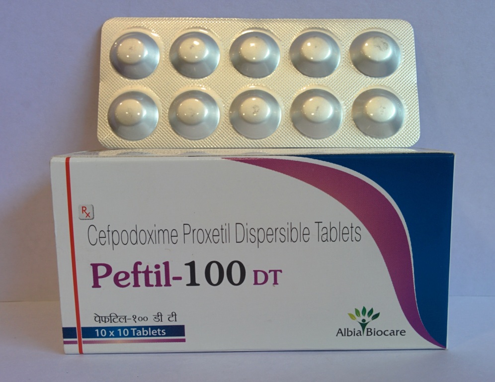 PEFTIL-100DT | Cefpodoxime Proxetil 100mg DT(Alu-Alu)