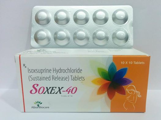 SOXEX-40  TAB. | Isoxsuprine 40mg SR Tab (Alu-Alu)