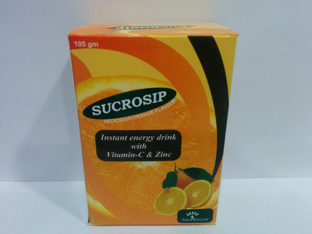SUCROSIP | Dextrose 17.5gm + Sucrose 14gm + Zinc Sulphate 32.5mg + Vitamin C 50mg (per 35 gm)