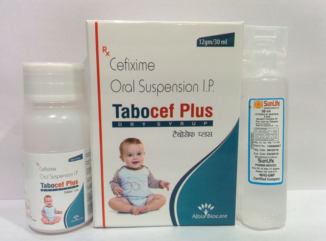 TABOCEF PLUS DRY SYP. | Cefixime 50mg (per 5 ml) + Water for Syp.