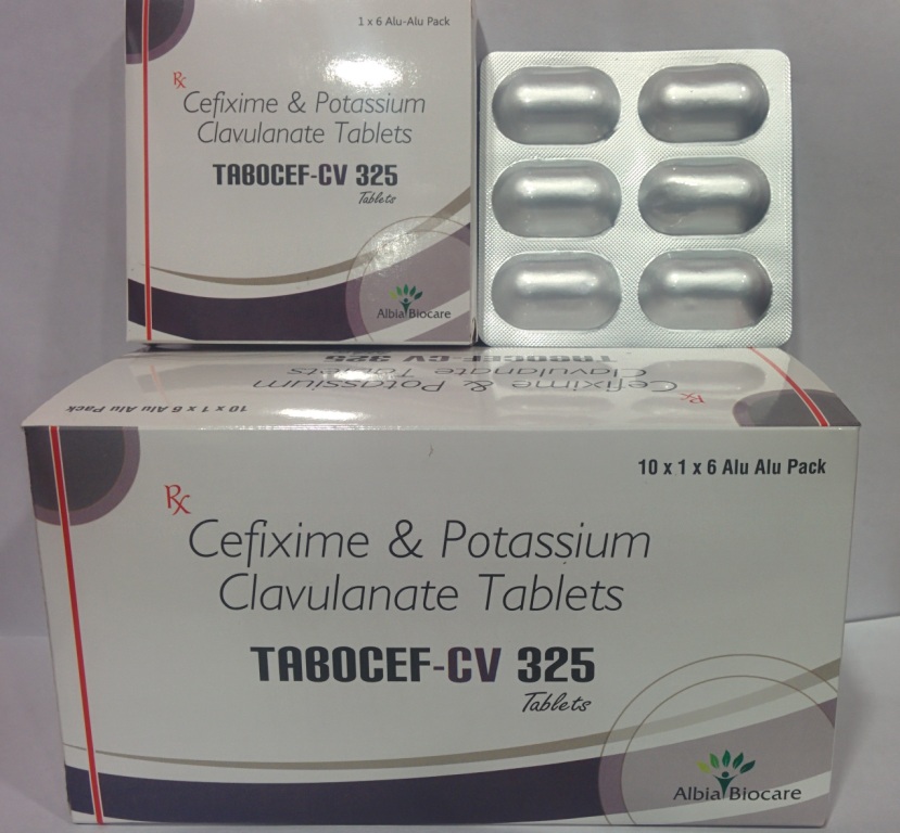 TABOCEF-CV 325 TAB. | Cefixime 200mg + Clavulanic Acid 125 mg 