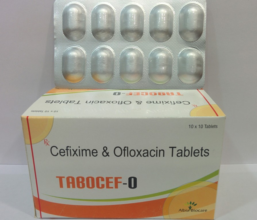 TABOCEF-O TAB. | Cefixime 200mg + Ofloxacin 200mg (Alu-Alu) 