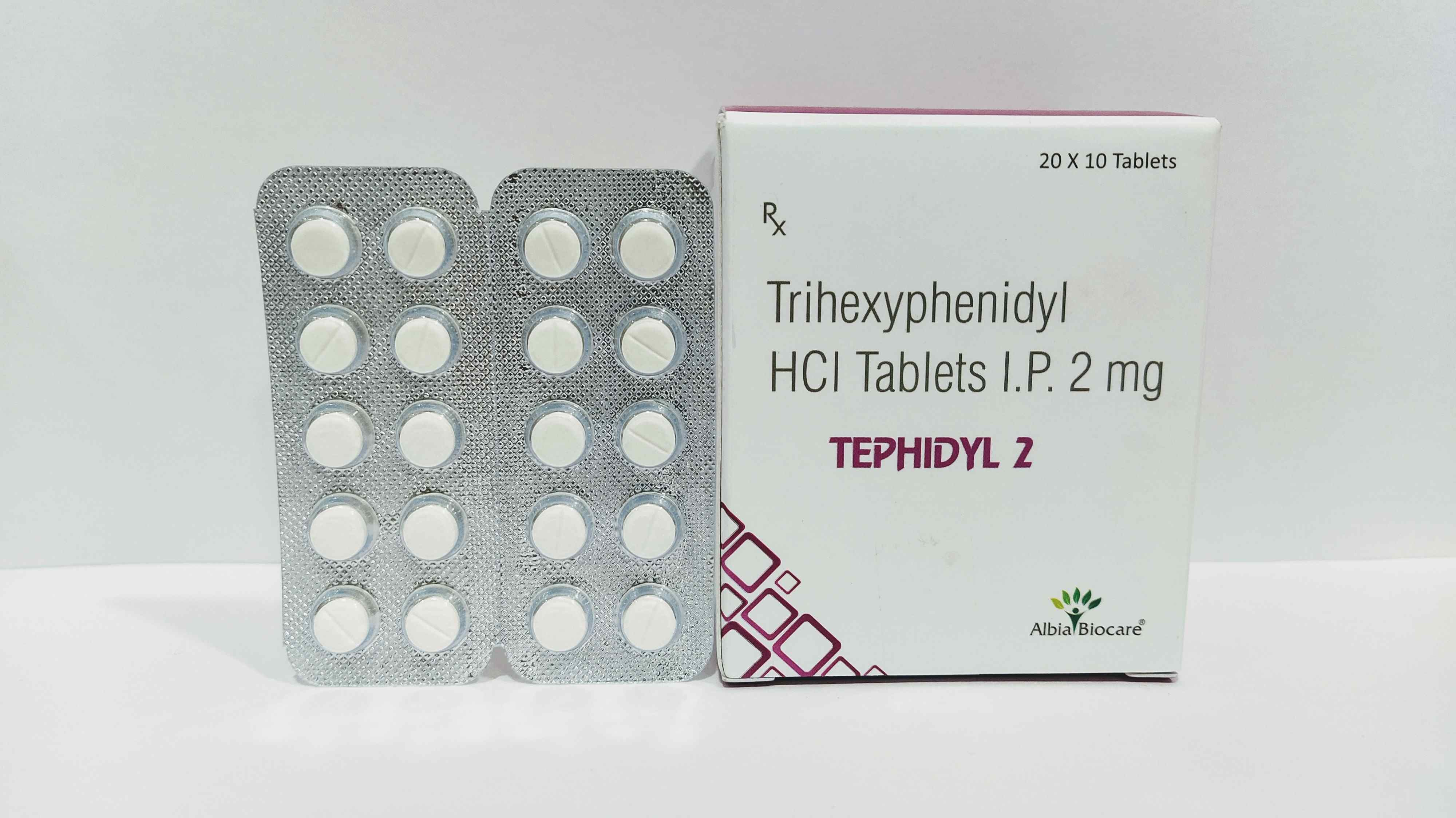 Tephidyl-2 Tab. | Trihexyphenidyl 2 mg