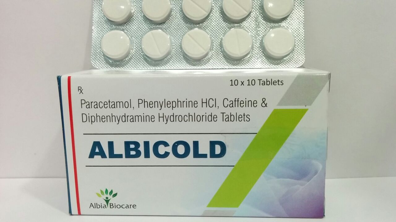 ALBICOLD Tablet | Levocetrizine 5 mg + Paracetamol 325 mg + Phenylephrine 5 mg