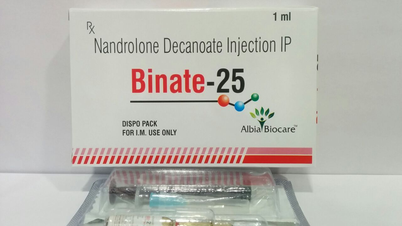 BINATE-25 | Nandrolone Decanoate 25 mg with Dispo Syringe